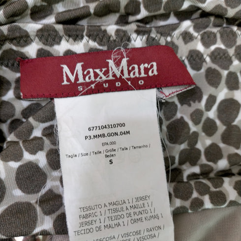 マックスマーラステュディオ MAX MARA STUDIO レオパード柄ひざ丈スカート レディース JPN:S