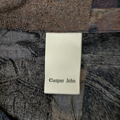 キャスパージョン CASPER JOHN 総柄 レーヨン半袖シャツ メンズ JPN:L