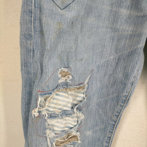 リーバイス Levis 00S 06年製 501 リペア加工ボタンフライストレートデニムパンツ メンズ 32/32