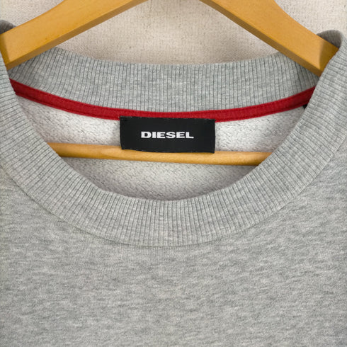 ディーゼル DIESEL デニムスターパッチ 裏起毛クルーネックスウェット メンズ JPN:XL