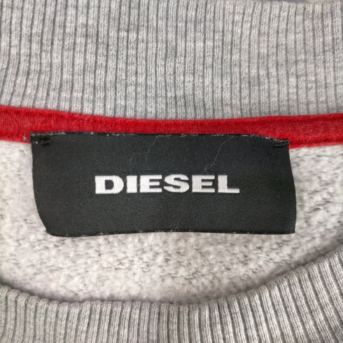 ディーゼル DIESEL デニムスターパッチ 裏起毛クルーネックスウェット メンズ JPN:XL