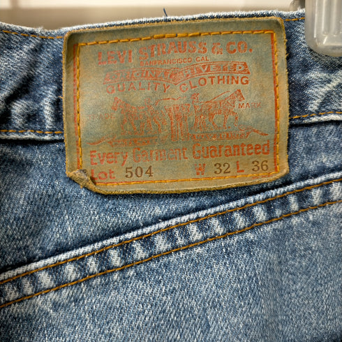 リーバイス Levis 504 J38刻印 ルーズストレート デニムパンツ メンズ W32/L36