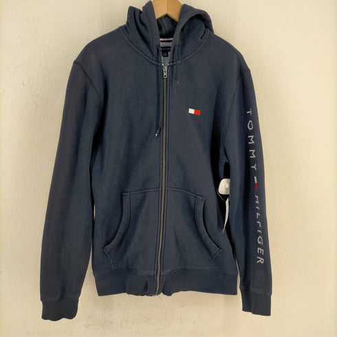 トミーヒルフィガー TOMMY HILFIGER スリーブロゴ刺繍 ジップアップパーカースウェット メンズ JPN:L