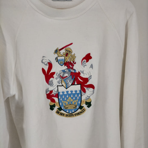 アクアスキュータム AQUASCUTUM MADE IN ENGLAND 紋章刺繍スウェット メンズ JPN:M