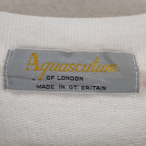 アクアスキュータム AQUASCUTUM MADE IN ENGLAND 紋章刺繍スウェット メンズ JPN:M