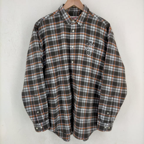 stockholm surfboard club FLYNN BROWN CHECK チェックネルシャツ メンズ import:XS