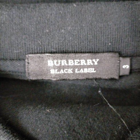 バーバリーブラックレーベル BURBERRY BLACK LABEL ホースマーク ロゴ刺繍 ポロ シャツ メンズ JPN:3