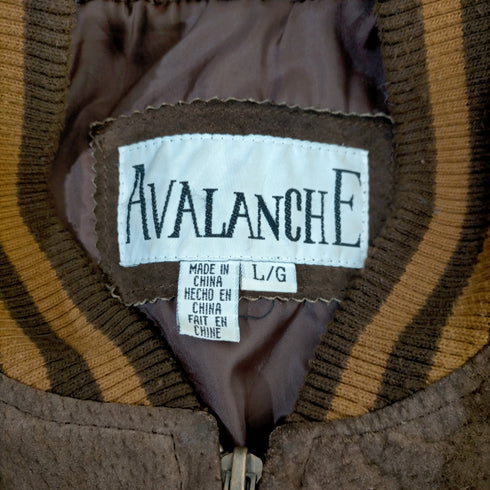 AVALANCHE エルボーパッチ レザースタジャン 薄ショルダーパッド メンズ JPN:L