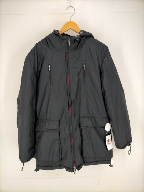 バーバリーブラックレーベル BURBERRY BLACK LABEL フード付きダウンジャケット メンズ LL