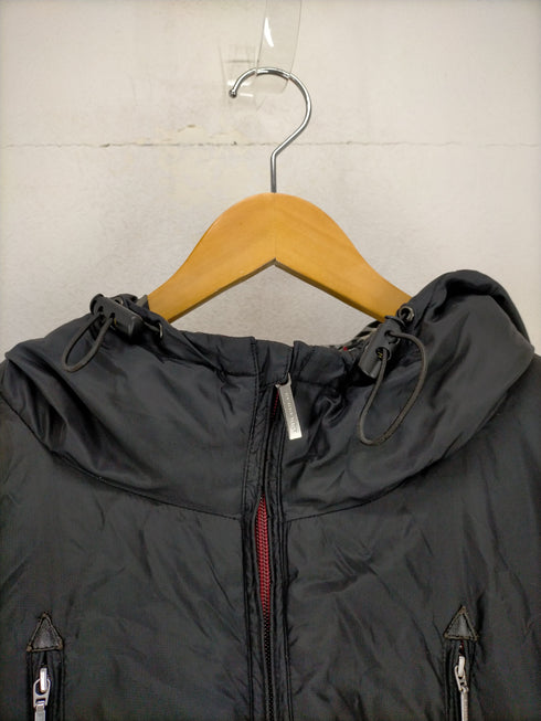 バーバリーブラックレーベル BURBERRY BLACK LABEL フード付きダウンジャケット メンズ LL