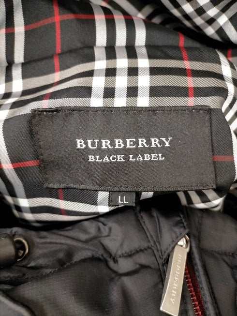バーバリーブラックレーベル BURBERRY BLACK LABEL フード付きダウンジャケット メンズ LL