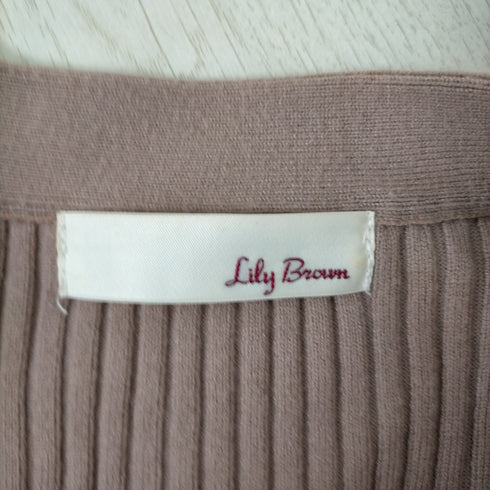 リリーブラウン Lily Brown 19AW ボウタイニットワンピース レディース FREE