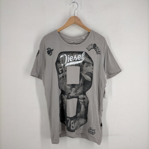 ディーゼル DIESEL グラフィックプリントクルーネックTシャツ メンズ