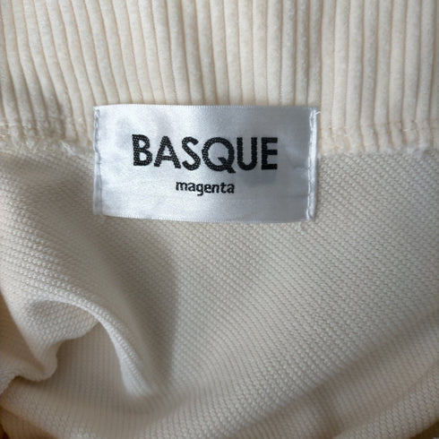 バスクマゼンタ BASQUE magenta ワンポイント刺繍コーデュロイ襟ルーズポロスウェット メンズ JPN:L
