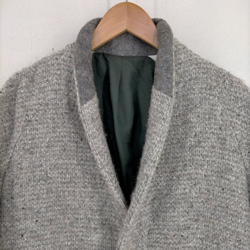ハイダーアッカーマン HAIDER ACKERMANN ベルギー製 アルパカウール カラーレス比翼コート メンズ JPN:XS