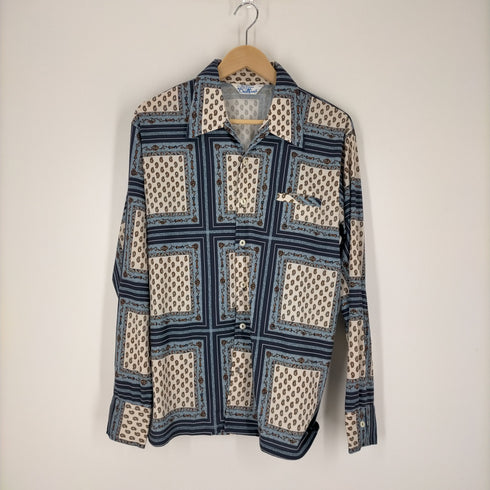 ダビンチ Da Vinci VINTAGE オープンカラー ポリシャツ ボックスシルエット メンズ JPN:L