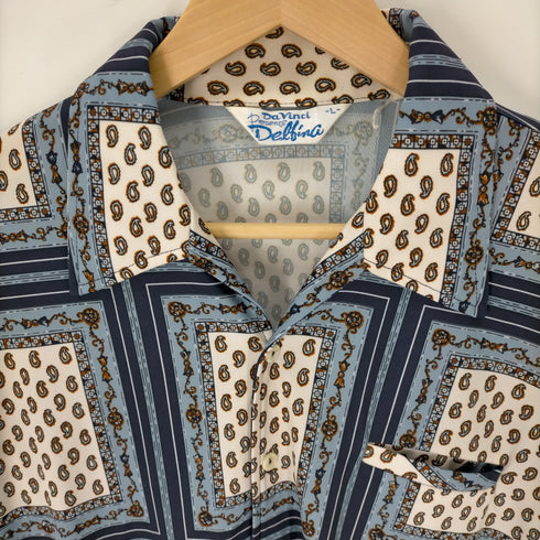 ダビンチ Da Vinci VINTAGE オープンカラー ポリシャツ ボックスシルエット メンズ JPN:L