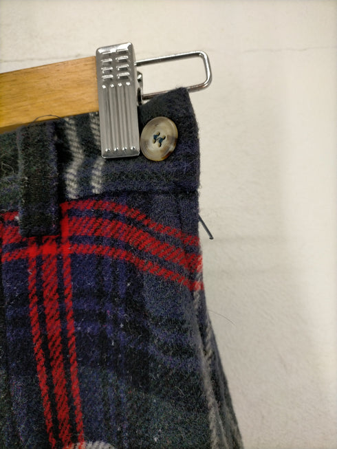 アルマーニジーンズ ARMANI JEANS イタリア製 カシミヤ混 タータンチェックスカート レディース 40