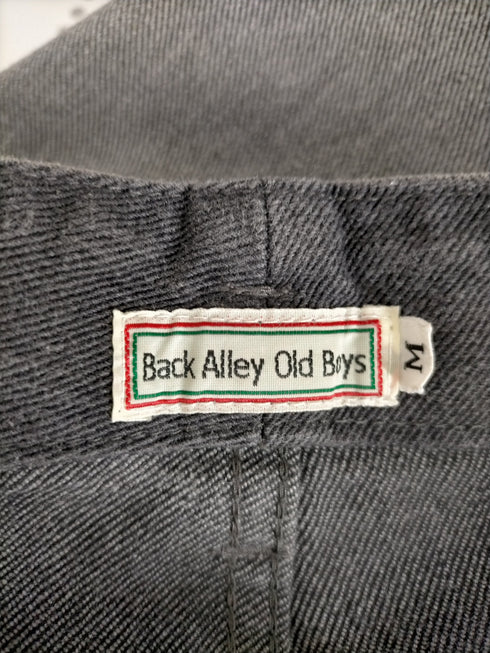 バックアリーオールドボーイズ Back Alley Old Boys 刺繍 5ポケットロールアップデニムパンツ メンズ JPN:M