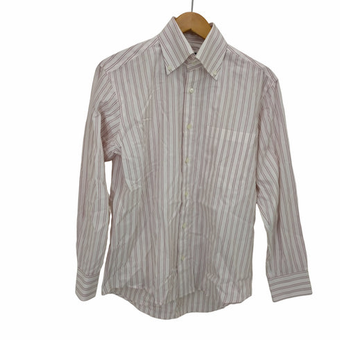 アクアスキュータム AQUASCUTUM ストライプ柄ボタンダウンシャツ メンズ S