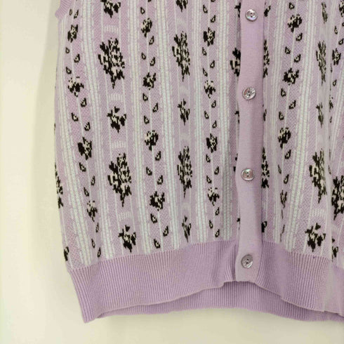 ティーモダンストリートウエア TTT_MSW Flower Jacquard Knit Vest フラワージャガードニットベスト メンズ JPN:M