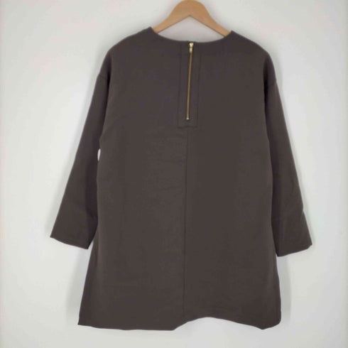 ユナイテッドアローズグリーンレーベルリラクシング UNITED ARROWS green label relaxing トリプルクロス バックジップ チュニック カットソー レディース