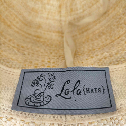 Lola HATS リボン付き麦わら帽子 レディース