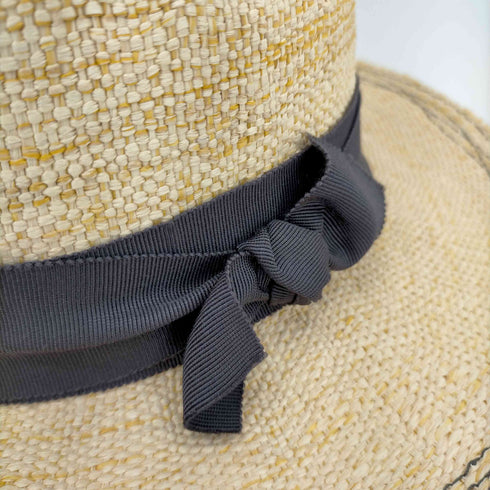 Lola HATS リボン付き麦わら帽子 レディース
