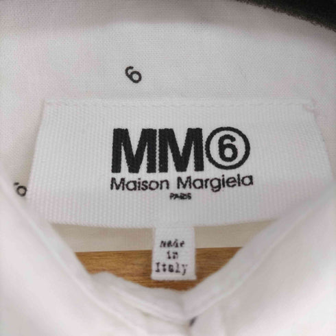 エムエムシックス メゾンマルジェラ MM6 Maison Margiela 22SS 6 print shirt dress 6ロゴ シャツワンピース レディース S
