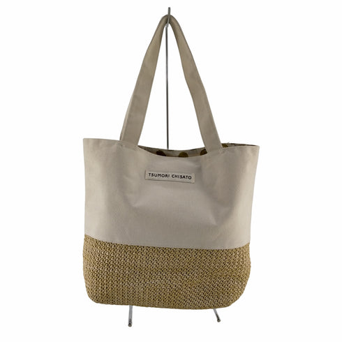 ツモリチサト TSUMORI CHISATO キャンバス切替トートバッグ レディース
