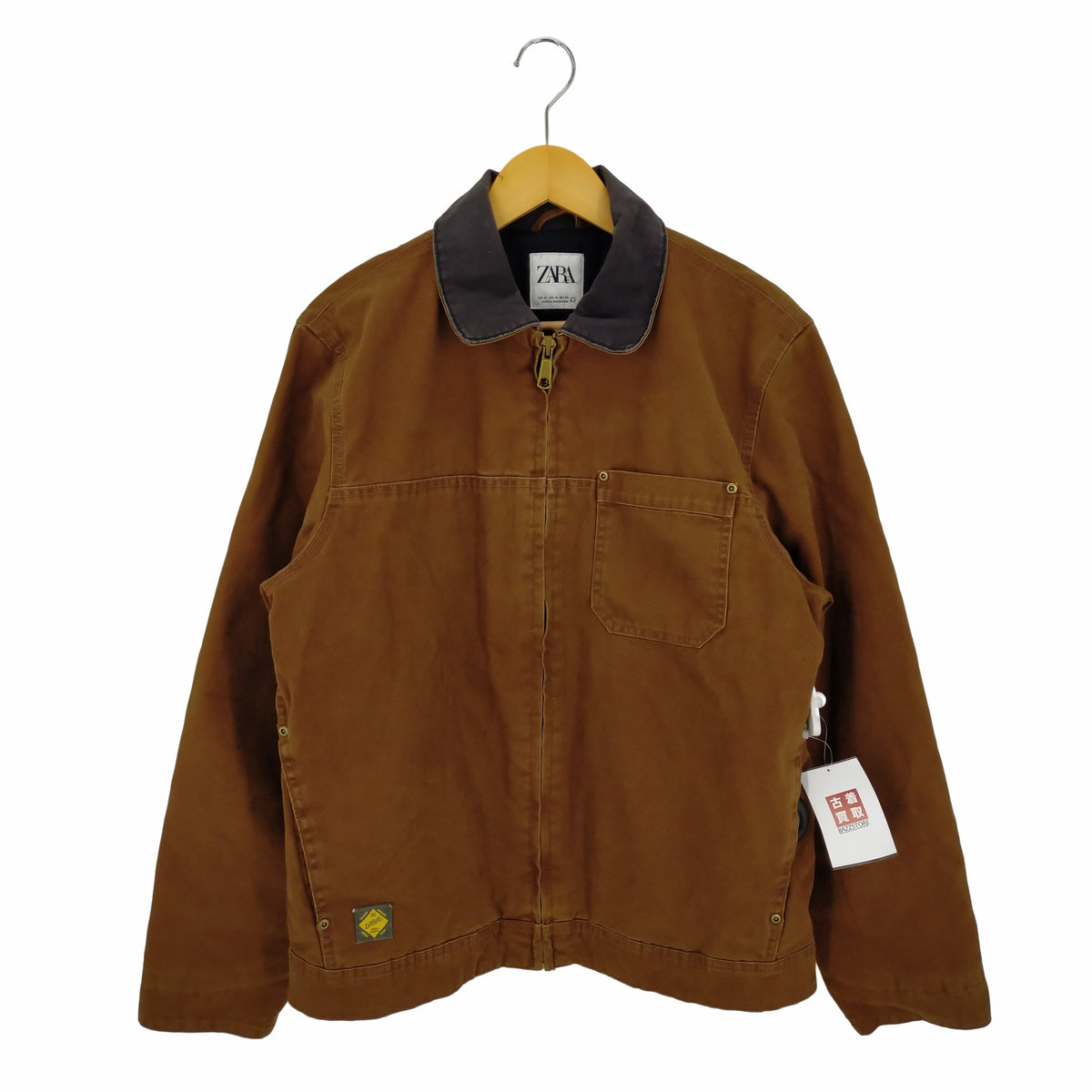 コントラストカラー ワックス ジャケット - オークル | ZARA