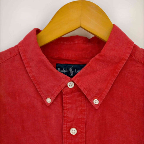 ラルフローレン RALPH LAUREN 90s ポニー刺繍 CLASSIC FIT リネンシルクショートスリーブシャツ メンズ import:XL