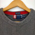 チャップスラルフローレン CHAPS RALPH LAUREN HAND RAMED ワンポイント刺繍 ヘリンボーン クルーネックニット メンズ import:L