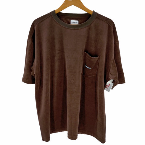 ストレイト STRAIIIGHT VELOUR SS POCKET CREW メンズ JPN:M