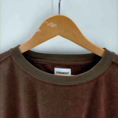 ストレイト STRAIIIGHT VELOUR SS POCKET CREW メンズ JPN:M