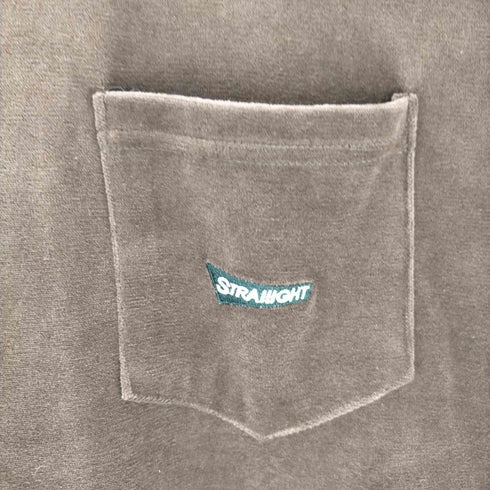 ストレイト STRAIIIGHT VELOUR SS POCKET CREW メンズ JPN:M