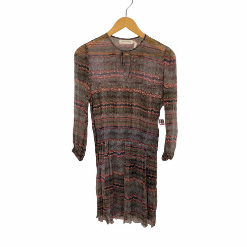 イザベルマランエトワール ISABEL MARANT ETOILE 総柄 シルク スキッパー L/S ワンピース レディース JPN:38