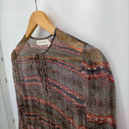 イザベルマランエトワール ISABEL MARANT ETOILE 総柄 シルク スキッパー L/S ワンピース レディース JPN:38