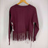 ザラ ZARA fringe long sleeve フリンジ ロングスリーブ カットソー レディース JPN:S
