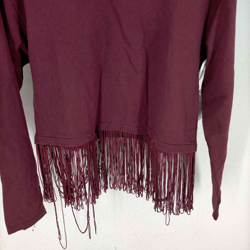 ザラ ZARA fringe long sleeve フリンジ ロングスリーブ カットソー レディース JPN:S