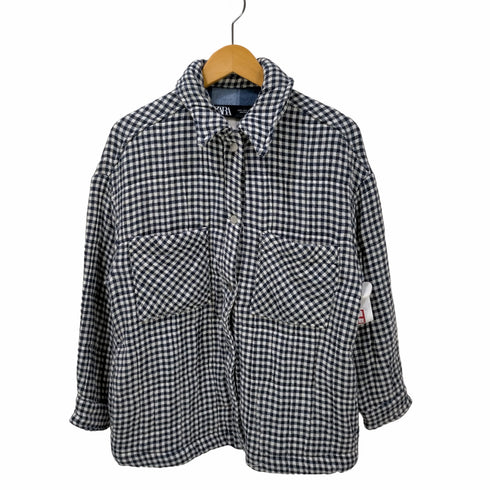 ザラ ZARA チェック柄 中綿 シャツ ジャケット レディース