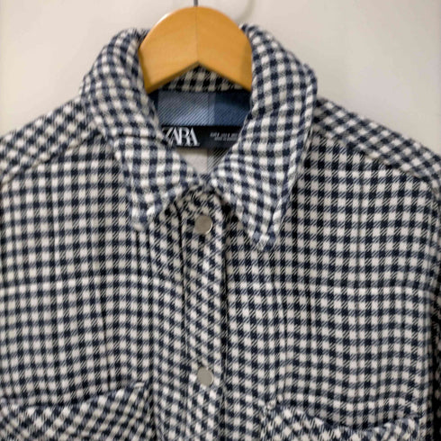 ザラ ZARA チェック柄 中綿 シャツ ジャケット レディース