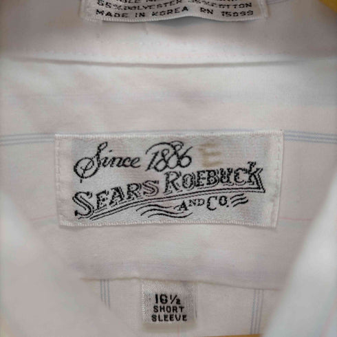 シアーズ ローバック SEARS ROEBUCK&CO 80S ストライプ半袖シャツ メンズ 16 1/2