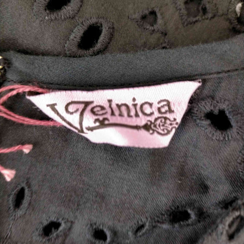 ヴェルニカ Velnica 花柄刺繍切替ワンピース レディース