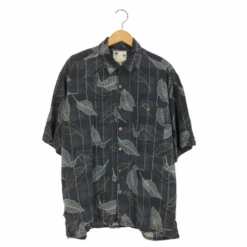 バナナカバナ BANANA CABANA 総柄 シルク アロハシャツ メンズ import:L