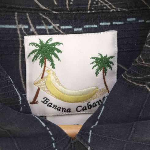 バナナカバナ BANANA CABANA 総柄 シルク アロハシャツ メンズ import:L