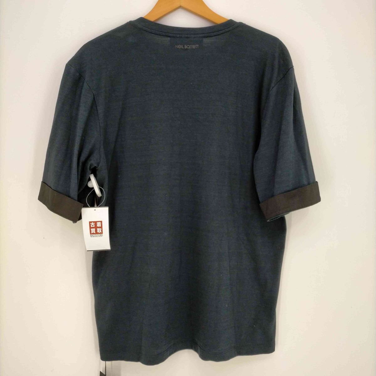 ニールバレット NEIL BARRETT レザー切替 半袖Tシャツ メンズ import