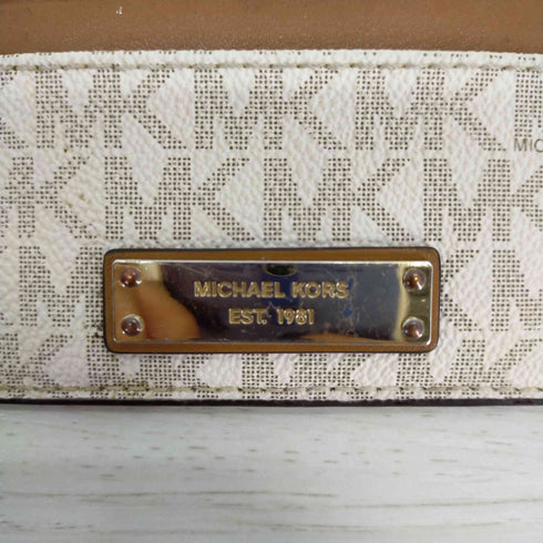 マイケルコース Michael Kors ロゴプレート モノグラムロゴカードケース レディース