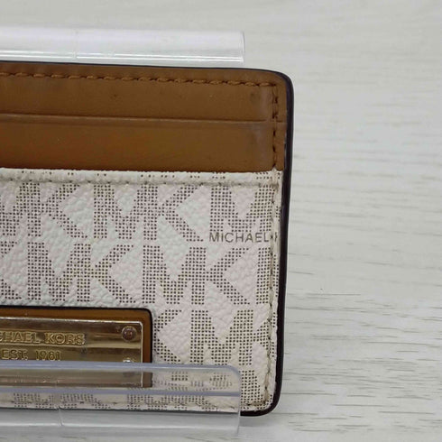 マイケルコース Michael Kors ロゴプレート モノグラムロゴカードケース レディース