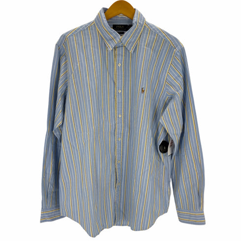 ポロラルフローレン POLO RALPH LAUREN classic fit クラシック フィット ストライプド オックスフォード シャツ メンズ L 180/100A